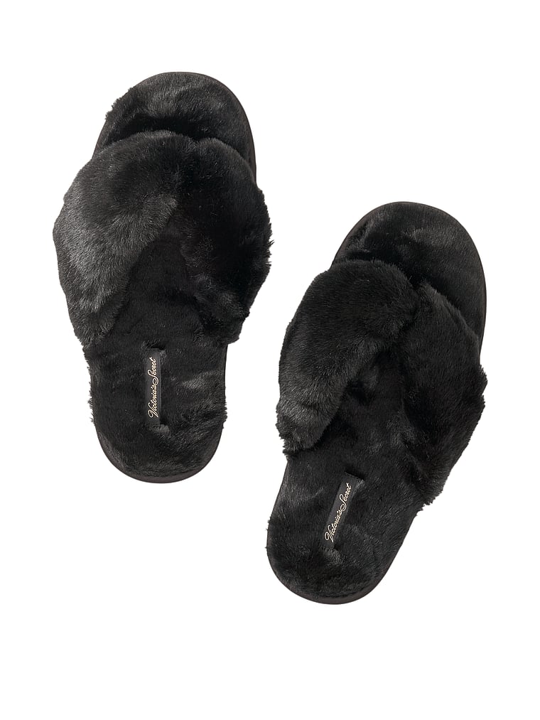 Victoria's Secret, Victoria's Secret Flip-Flops mit Kunstpelz, offModelFront, 1 of 2