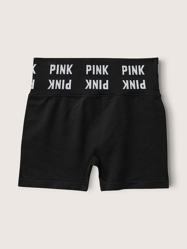 PINK 3" Nahtlose Shorty mit hohem Taillenbund, offModelFront, 4 of 4