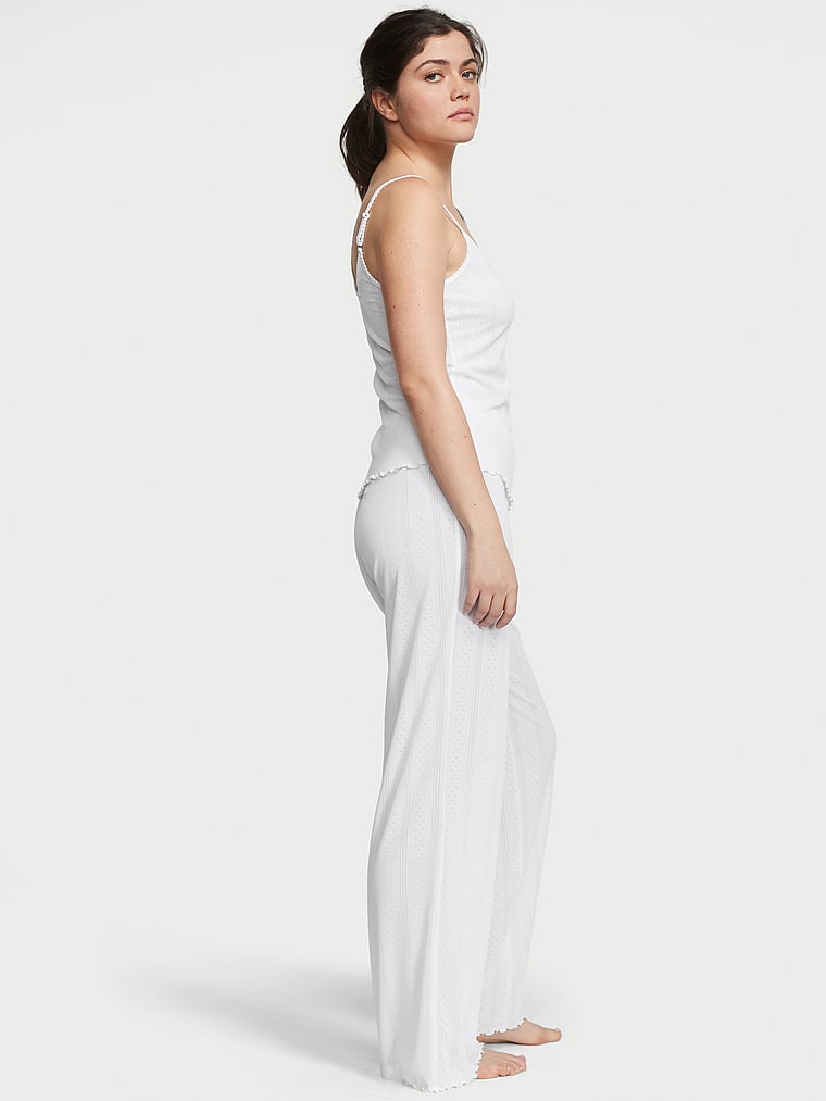 Victoria's Secret, Victoria's Secret Langer Pyjama mit Pointelle-Trägertop, onModelBack, 2 of 3