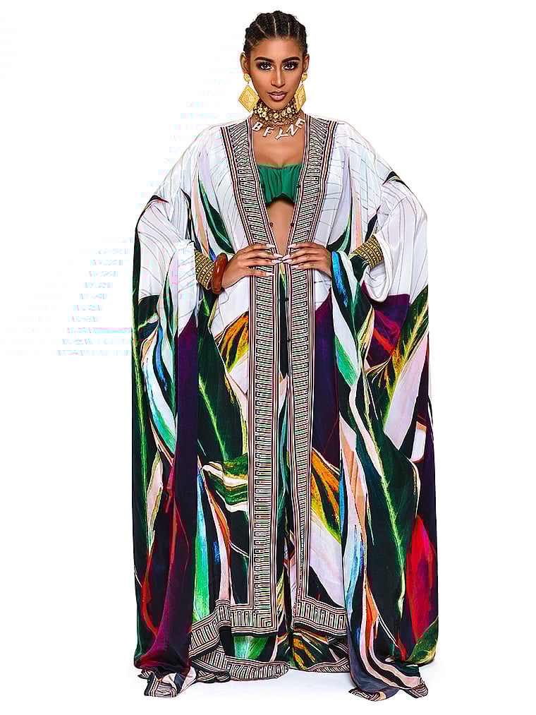 Victoria's Secret, Bfyne Mieka Kaftan, onModelFront, 1 of 3