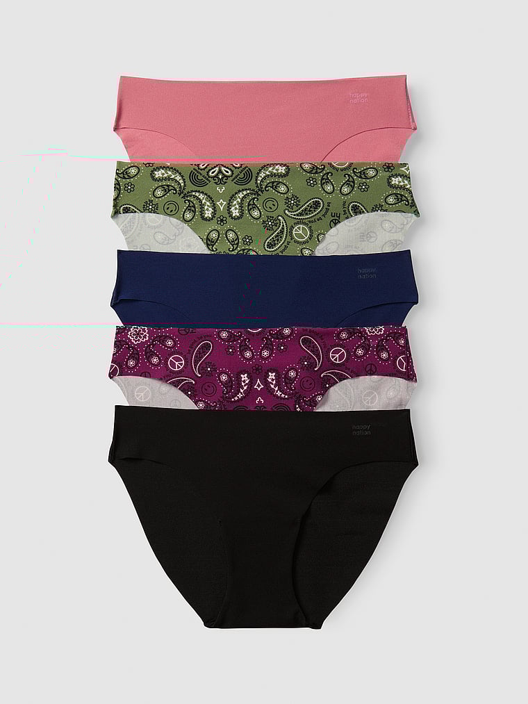 Happy Nation für Tweens Unsichtbare Bikini-Höschen im 5er-Pack , offModelFront, 1 of 2