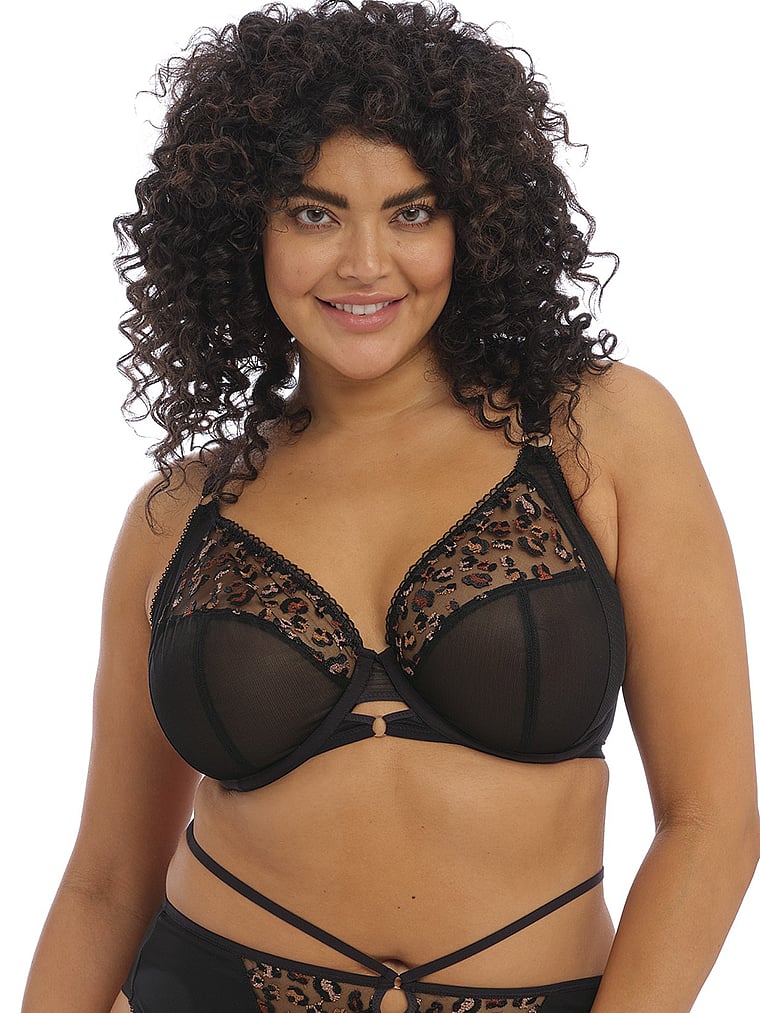 Victoria's Secret, Elomi Namirah Bestickter Bügel-BH mit tiefem Ausschnitt , onModelFront, 1 of 3
