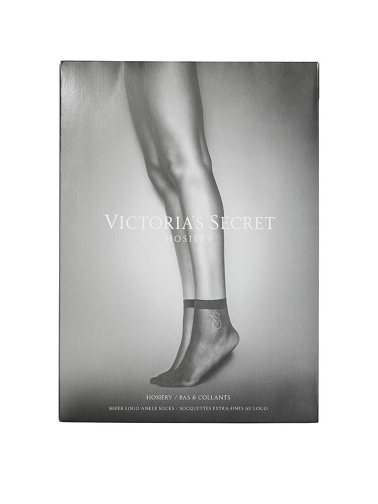 Victoria's Secret, Very Sexy Sheer Crystal Elegante Socken mit Logo, offModelBack, 5 of 5