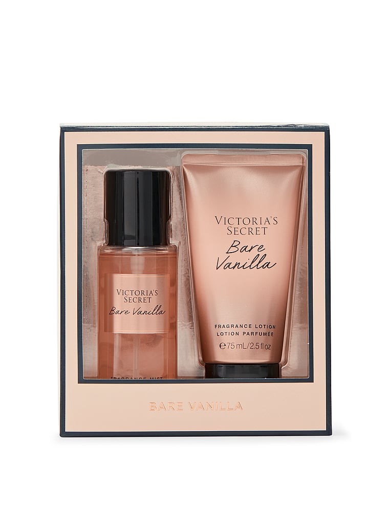 Victoria's Secret, Körperduft Bare Vanilla Duo mit Mini-Spray und Lotion, onModelFront, 1 of 2