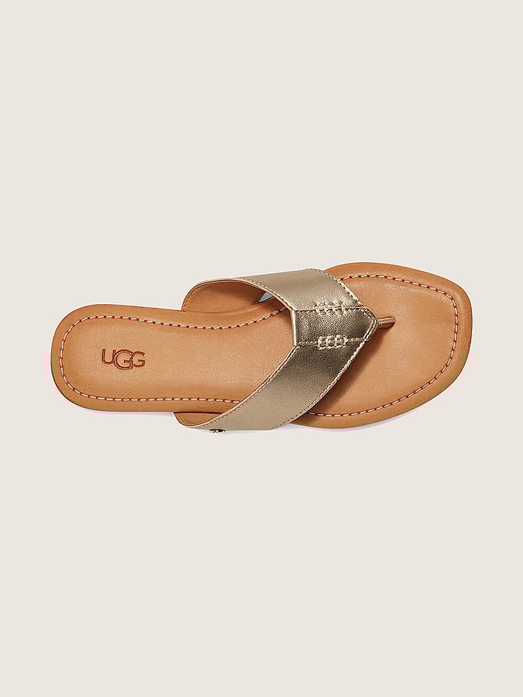 UGG® Carey Flip-Flops in Metallic-Design, offModelBack, 2 of 3