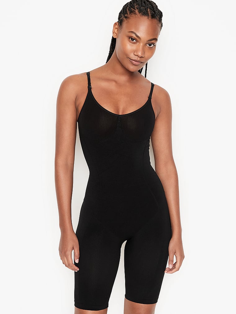 Victoria's Secret, Leonisa Shapewear Nahtloser, formgebender Body mit voller Abdeckung, Schwarz, onModelSide, 1 of 8