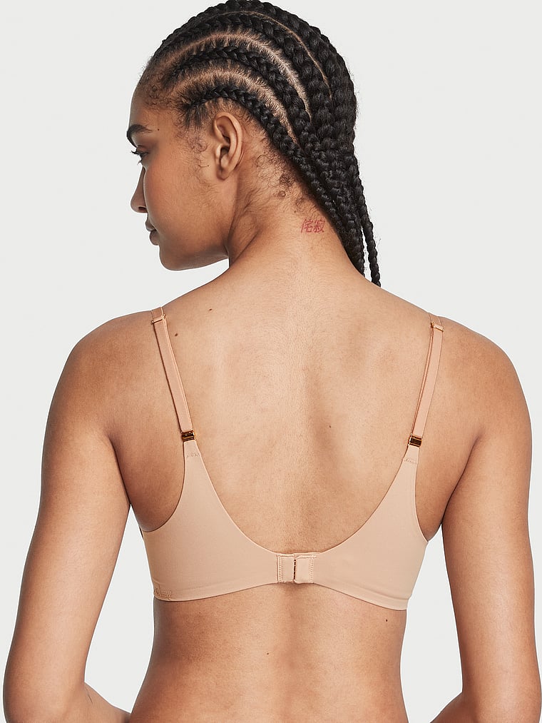 Victoria's Secret, Incredible by Victoria’s Secret Light Push-Up Perfect Shape Bra, Praline, onModelBack, 2 of 3 Anyeline is 5'10" or 178cm and wears 34B