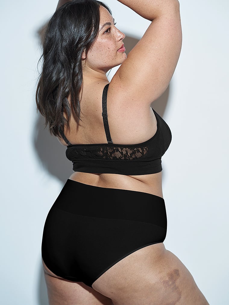 Victoria's Secret, MINDD Glättender Slip mit hohem Bund, Schwarz, onModelBack, 2 of 4