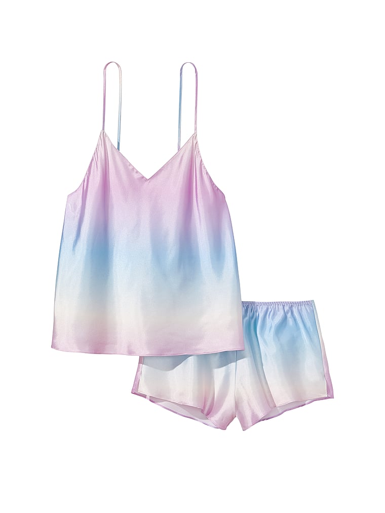 Victoria's Secret, Victoria's Secret Trägertop-Set aus Satin mit drapierter Rückseite, offModelFront, 3 of 3