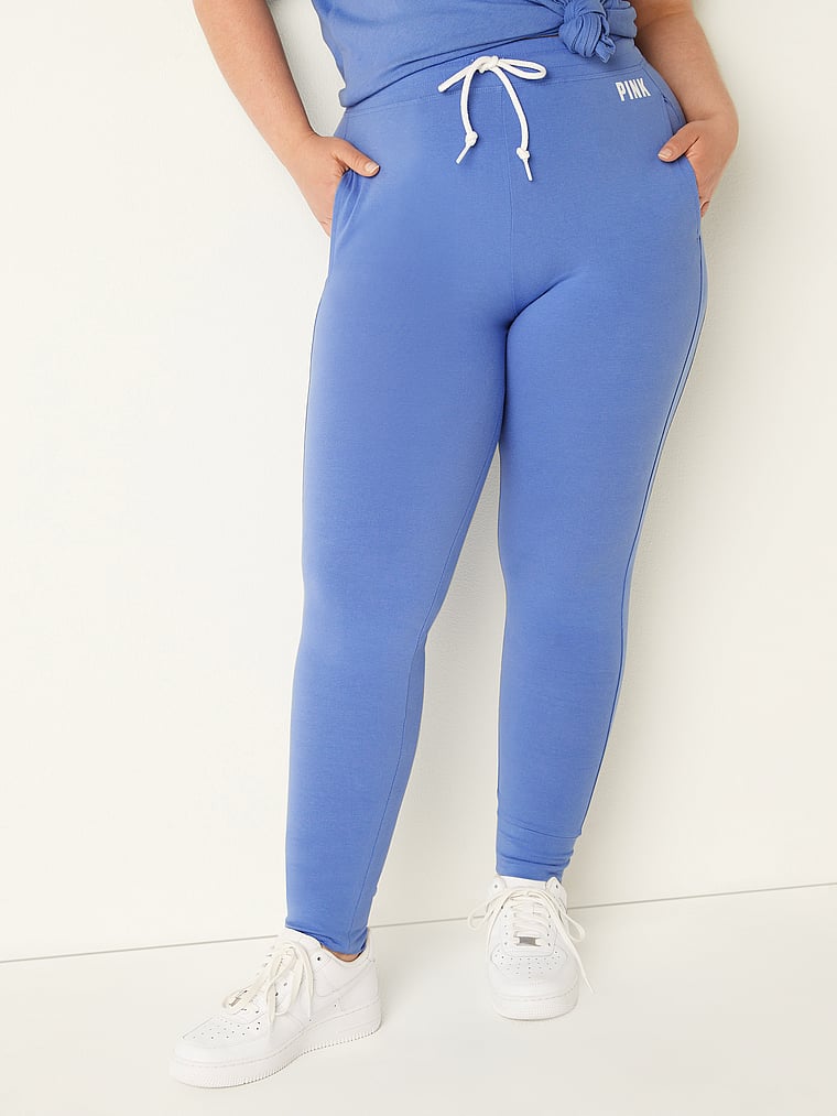 PINK Jogginghose aus Baumwolle mit hohem Bund, onModelFront, 1 of 4