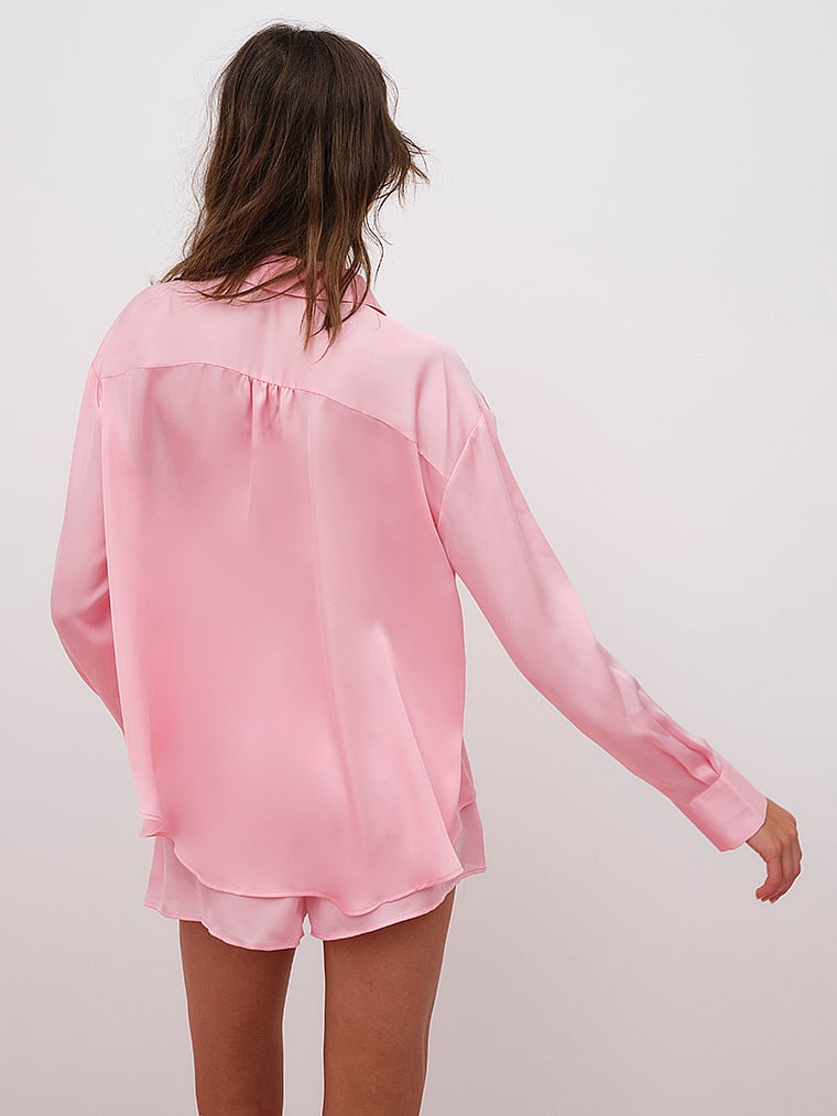 Victoria's Secret, For Love & Lemons Everyday Pyjama-Shorts, Hellrosa, onModelBack, 2 of 5