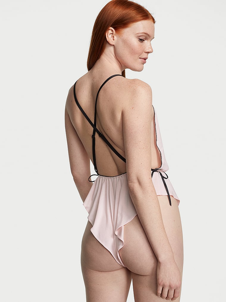 Victoria's Secret, Victoria's Secret Einteiler aus Modal mit V-Ausschnitt, onModelBack, 2 of 3
