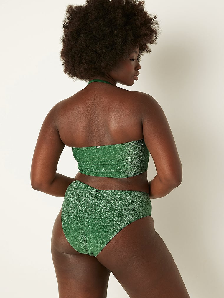 PINK Schimmerndes Bandeau-Bikinioberteil, onModelBack, 2 of 7
