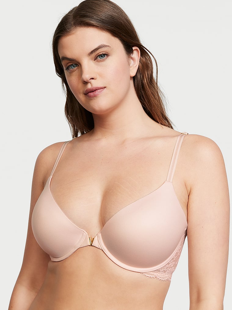 Victoria's Secret, Love Cloud Push-up-BH mit Frontverschluss und leichtem Push-up-Effekt, onModelFront, 1 of 7