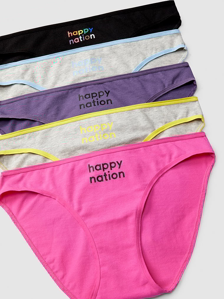 Happy Nation für Tweens Bikinislips aus Baumwolle im 5er-Pack , detail, 2 of 2