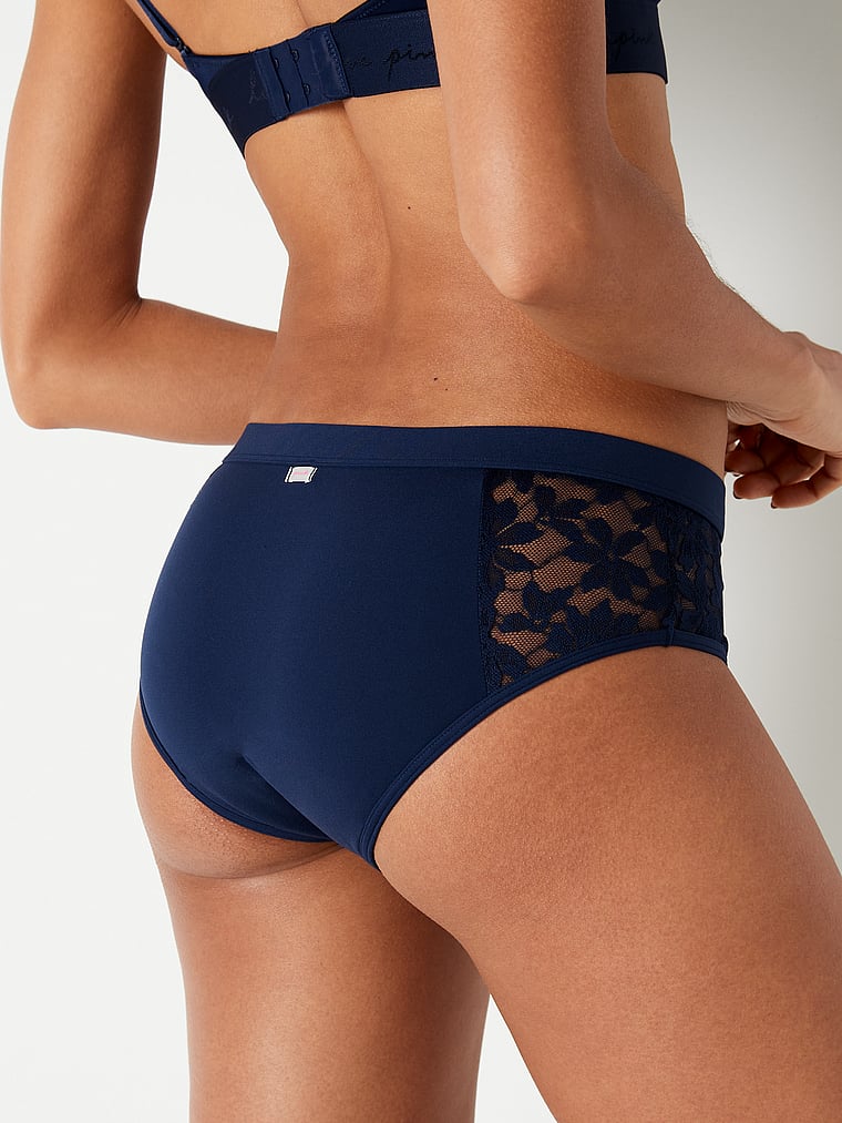 PINK Perioden-Hipster mit Spitze, onModelBack, 2 of 5