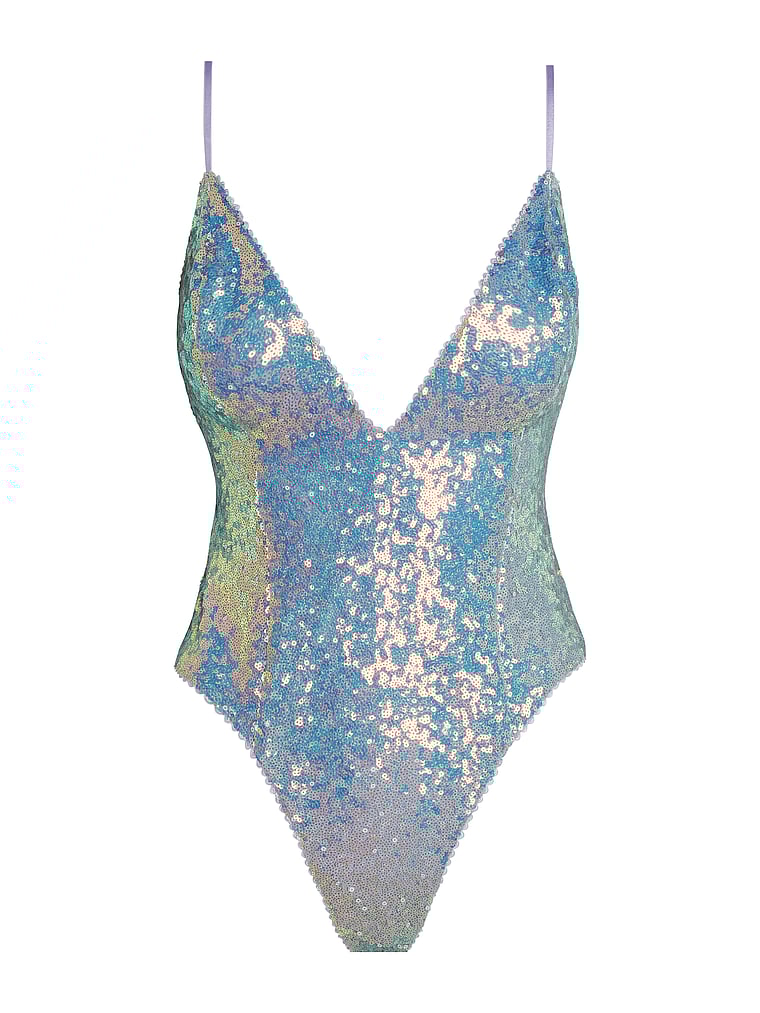 Victoria's Secret, For Love & Lemons Body mit glitzernden Pailletten, offModelFront, 4 of 4
