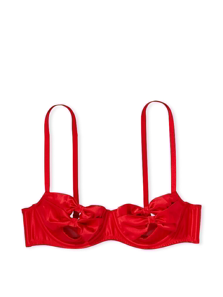 Victoria's Secret, Dream Angels Wicked Balconnette-BH mit Peekaboo-Körbchen und Zierschleife, offModelFront, 4 of 4