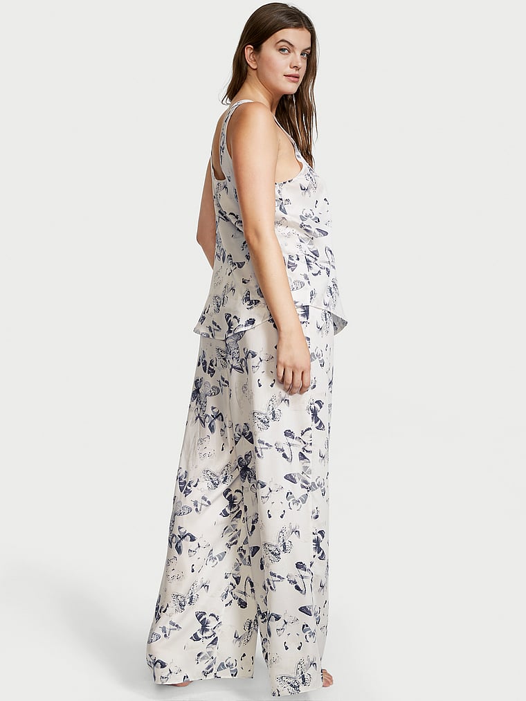 Victoria's Secret, Victoria's Secret Pyjama mit weitem Bein aus TENCEL™, onModelBack, 2 of 3