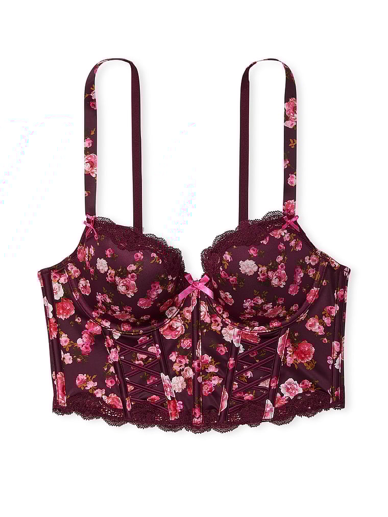 Victoria's Secret, Dream Angels Leicht gefüttertes Korsett-BH-Oberteil mit Schnürung, offModelFront, 4 of 4