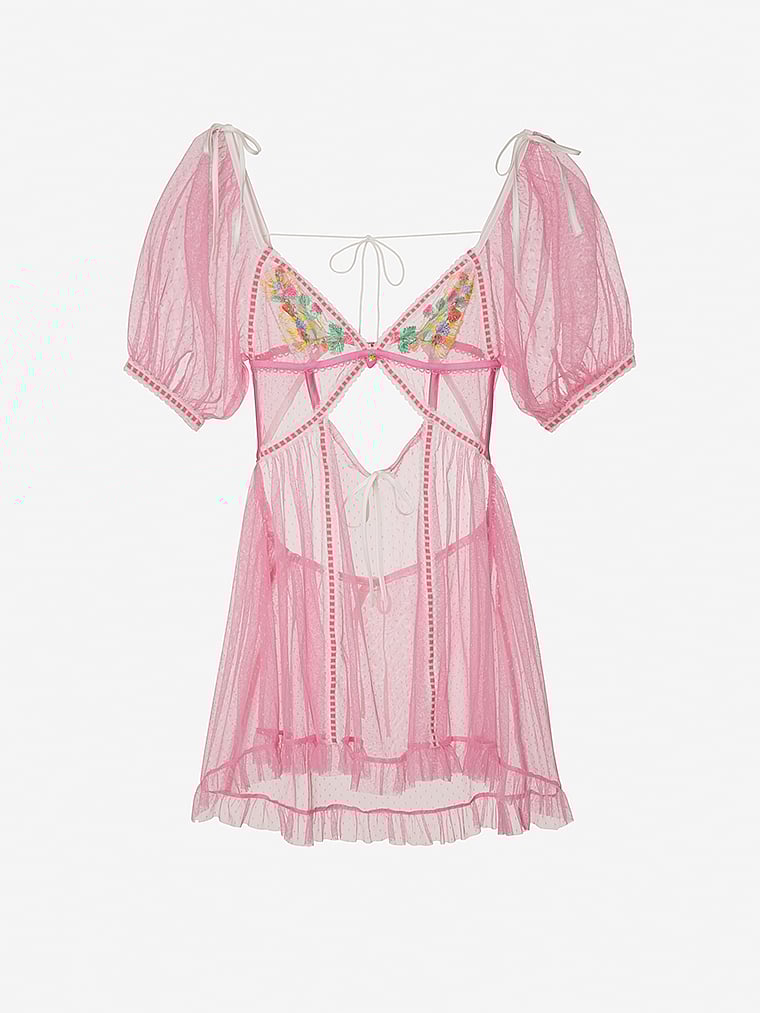 Victoria's Secret, For Love & Lemons Berry Patch Minikleid, offModelFront, 4 of 6