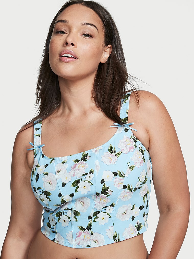 Victoria's Secret, Victoria's Secret Kurzes Oberteil aus Canvas, onModelFront, 1 of 4