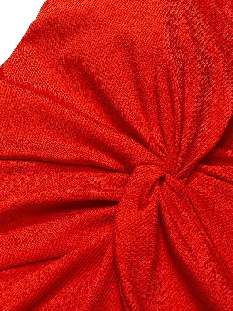 Victoria's Secret, Victoria's Secret Swim Einteiliger Badeanzug mit tiefem Ausschnitt und Knotendetail, detail, 4 of 4