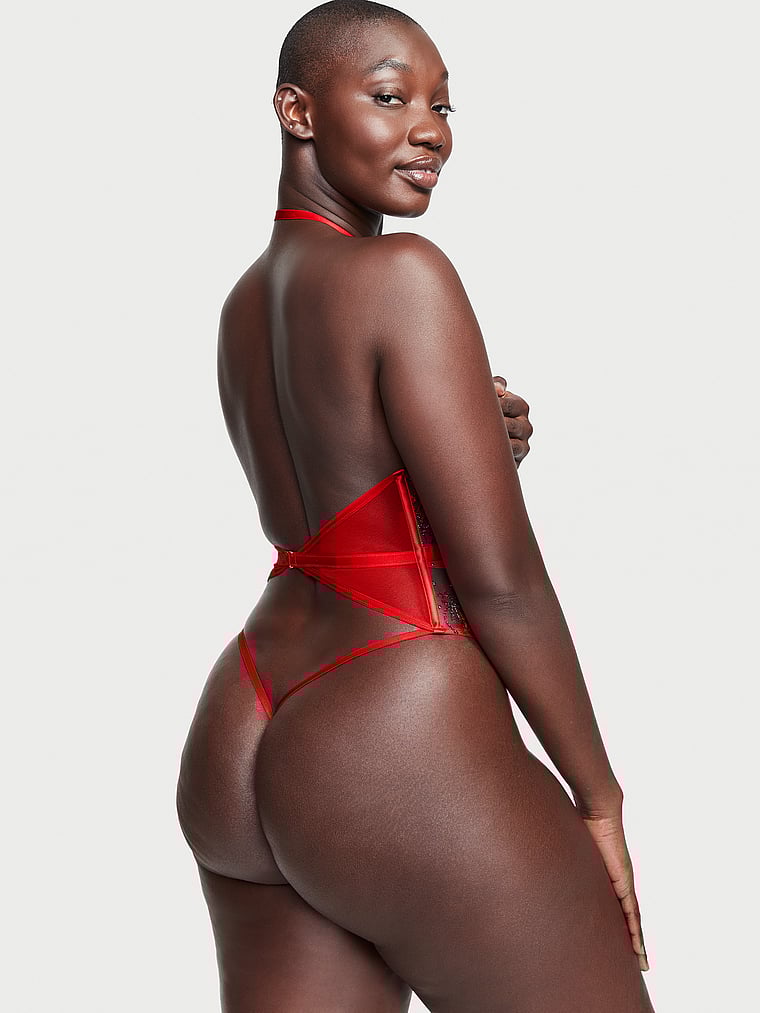 Victoria's Secret, Very Sexy Rose & Bows Körbchenloser Body, onModelBack, 2 of 4