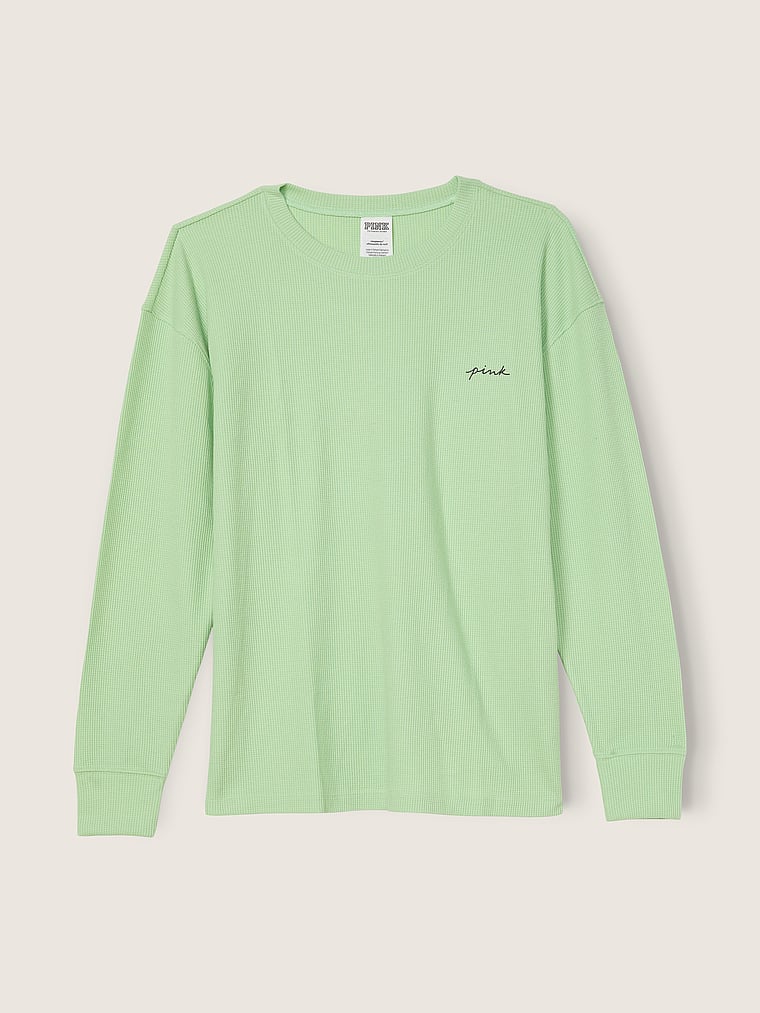 PINK Langärmliges Thermo-Schlafshirt, offModelFront, 3 of 3