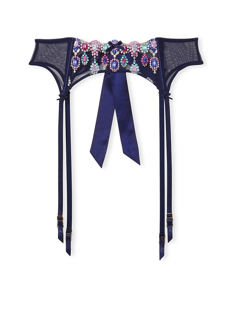 Victoria's Secret, Dream Angels Strumpfgürtel mit schmucksteinverzierter Stickerei, offModelFront, 4 of 5