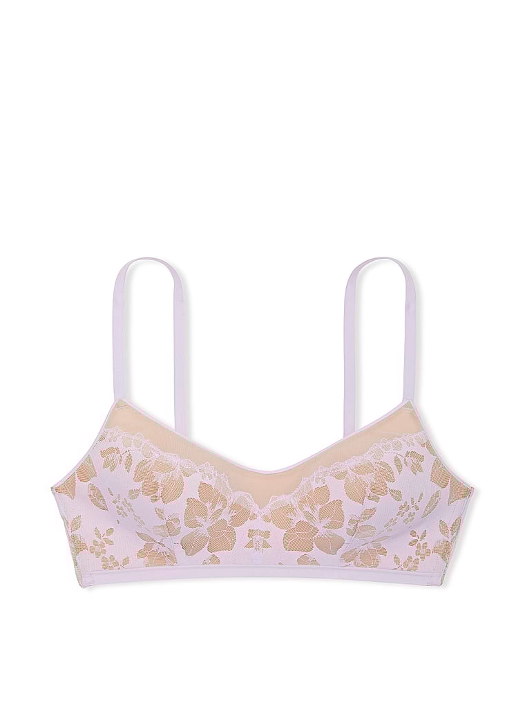 Victoria's Secret, Victoria's Secret Bare Angelight Freizeit-BH aus Spitze mit U-Ausschnitt, offModelFront, 3 of 3
