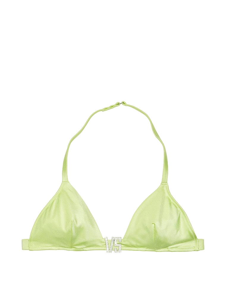 Victoria's Secret, Victoria's Secret Swim VS Neckholder-Bikinioberteil mit glänzendem Metalldetail, offModelFront, 3 of 3