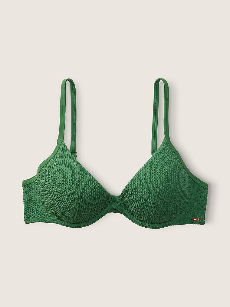 PINK Push-up-Bikinioberteil mit Crinkle-Effekt, offModelFront, 4 of 5