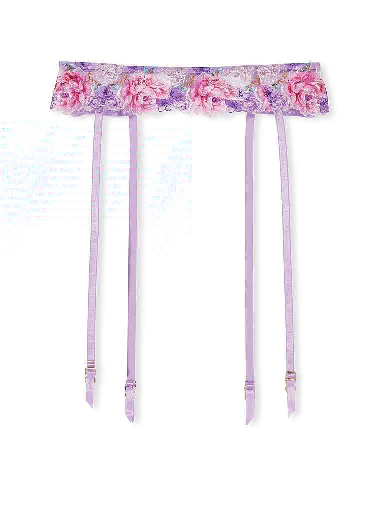 Victoria's Secret, Dream Angels Strumpfgürtel mit Blumenstickerei, offModelFront, 4 of 5