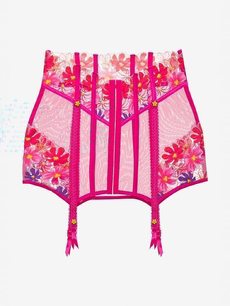Victoria's Secret, For Love & Lemons Anemone Strapsrock mit Blumenmuster, Hellrosa, offModelFront, 4 of 6
