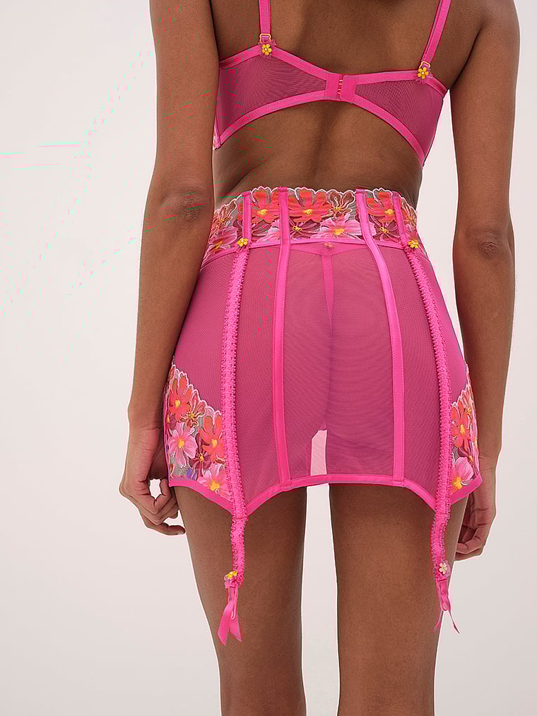 Victoria's Secret, For Love & Lemons Anemone Strapsrock mit Blumenmuster, Hellrosa, onModelBack, 2 of 6