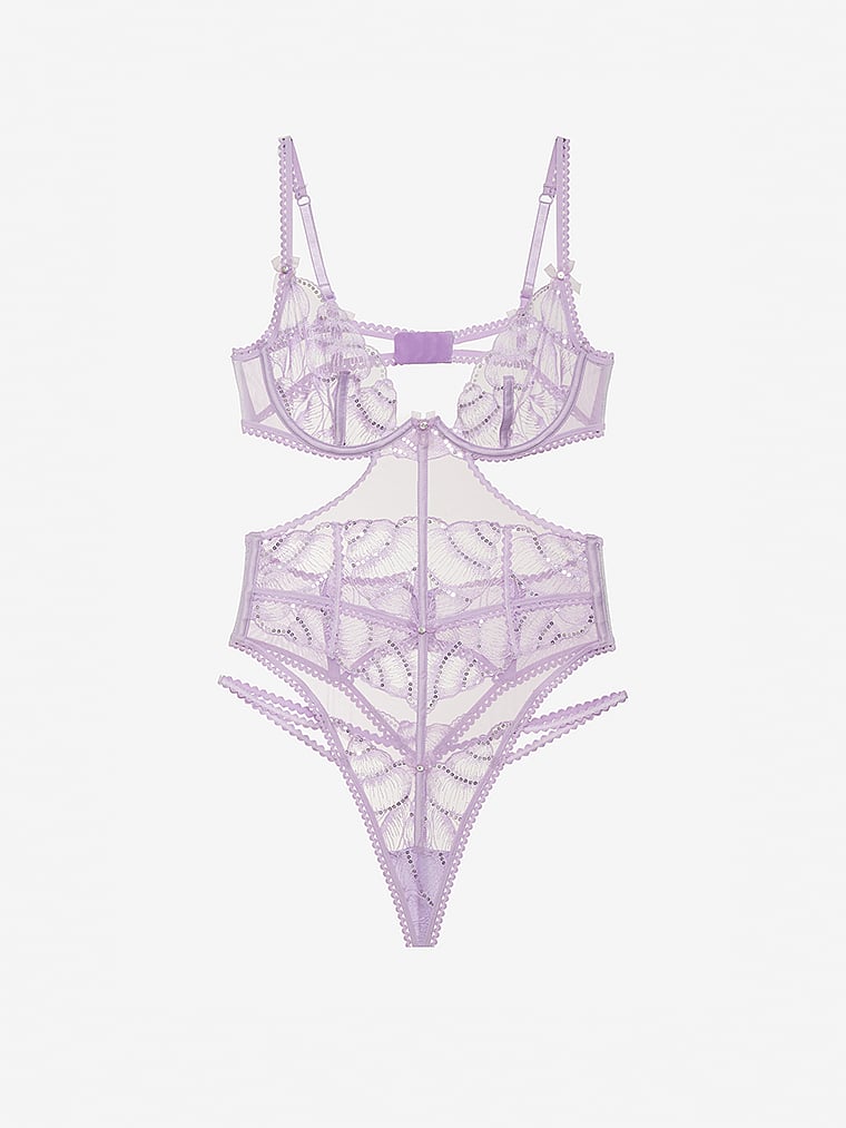 Victoria's Secret, For Love & Lemons Shell Sequin Body, offModelFront, 4 of 5