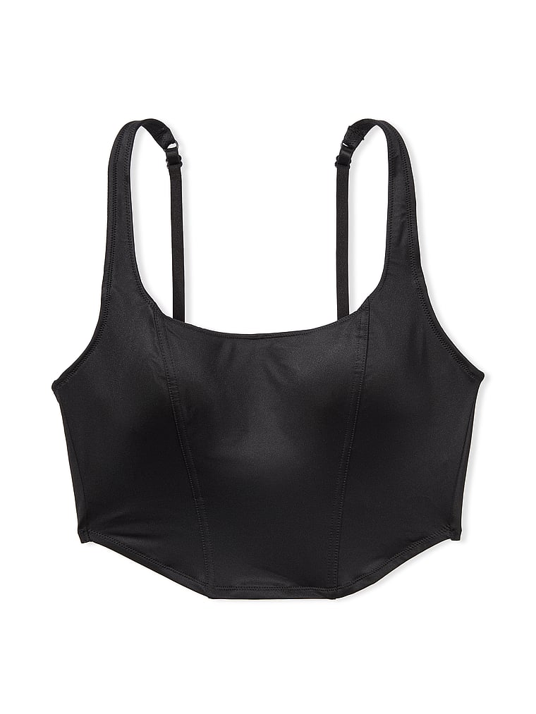 PINK Bralettes und BH-Oberteile Leicht gefüttertes Korsett-Oberteil aus Satin, offModelFront, 3 of 3