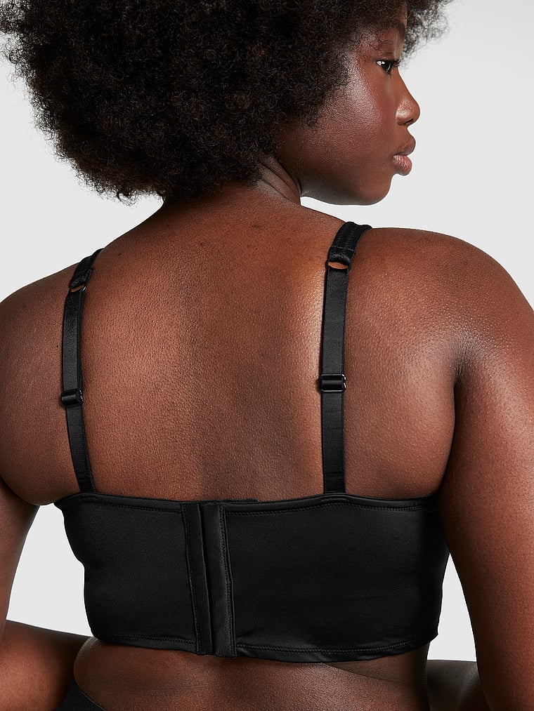 PINK Bralettes und BH-Oberteile Leicht gefüttertes Korsett-Oberteil aus Satin, onModelBack, 2 of 3