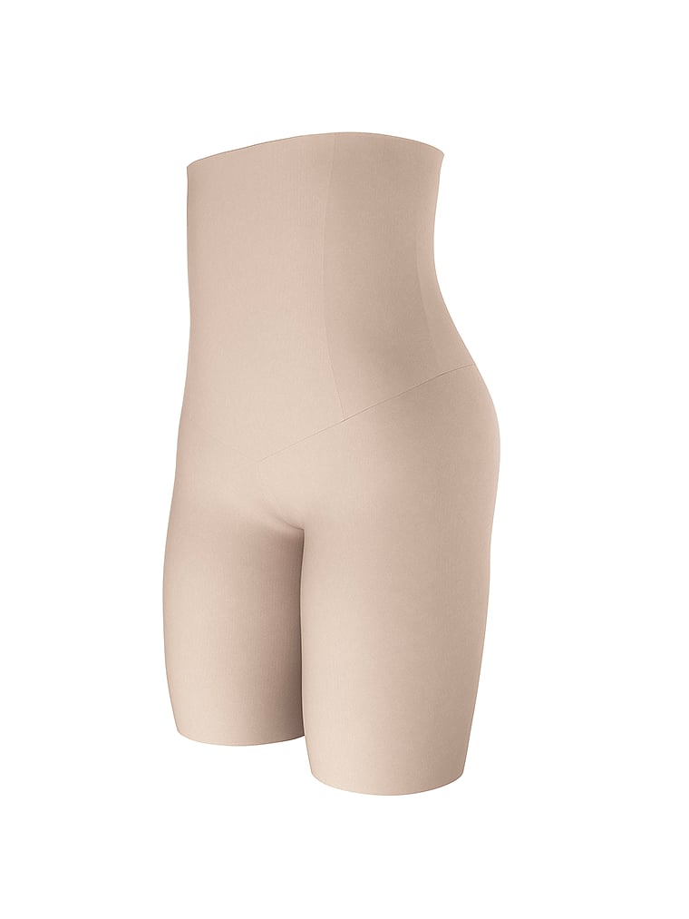 Victoria's Secret, Leonisa Shapewear Figurformende Shorts mit extrahohem Bund und leichter Kompression, Beige, offModelFront, 4 of 8