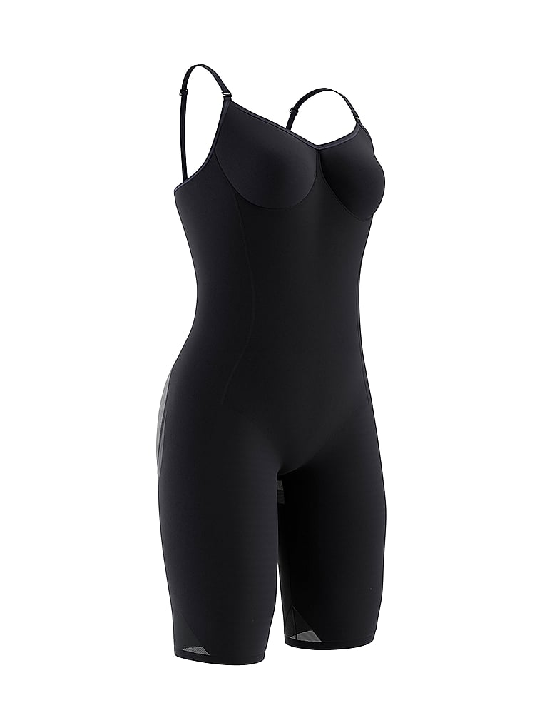 Victoria's Secret, Leonisa Shapewear Nahtloser, formgebender Body mit voller Abdeckung, Schwarz, offModelFront, 4 of 8