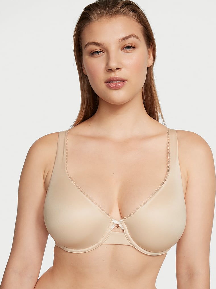 Victoria's Secret, Body by Victoria The Fabulous by Victoria’s Secret Full-Cup Bra, Marzipan, onModelFront, 1 of 3