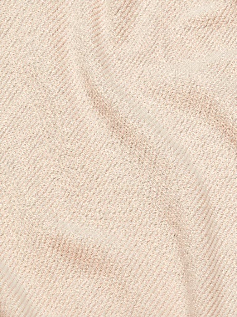 PINK Thermal Sleep Shirt, Marzipan, detail, 5 of 5