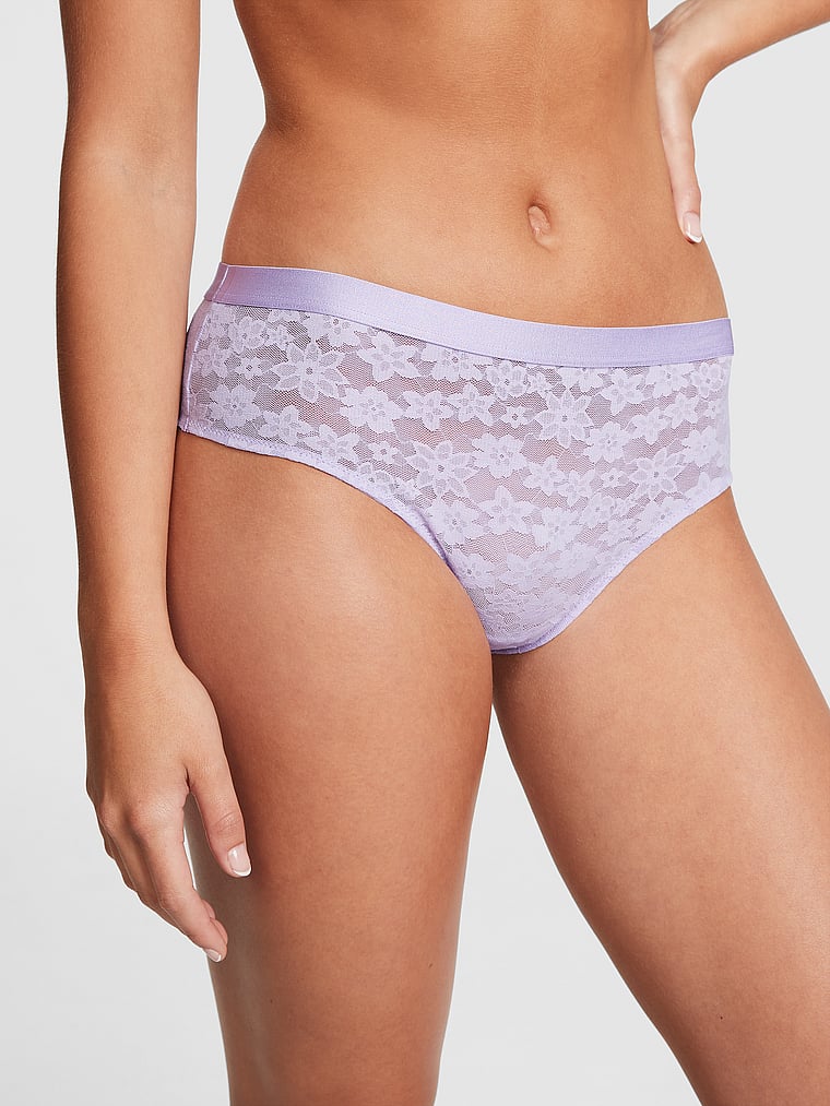 PINK Wear Everywhere Cheekster-Höschen aus Spitze, onModelFront, 1 of 3
