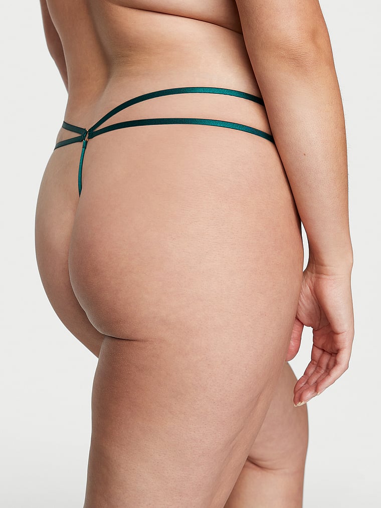 Victoria's Secret, Very Sexy String mit Riemchendesign und schimmernder Stickerei, onModelBack, 2 of 4