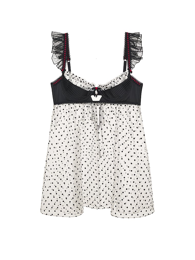 Victoria's Secret, For Love & Lemons Lucinda Babydoll-Negligé, offModelFront, 4 of 4