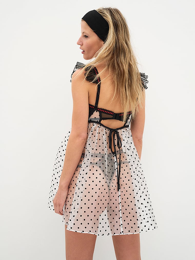 Victoria's Secret, For Love & Lemons Lucinda Babydoll-Negligé, onModelBack, 2 of 4