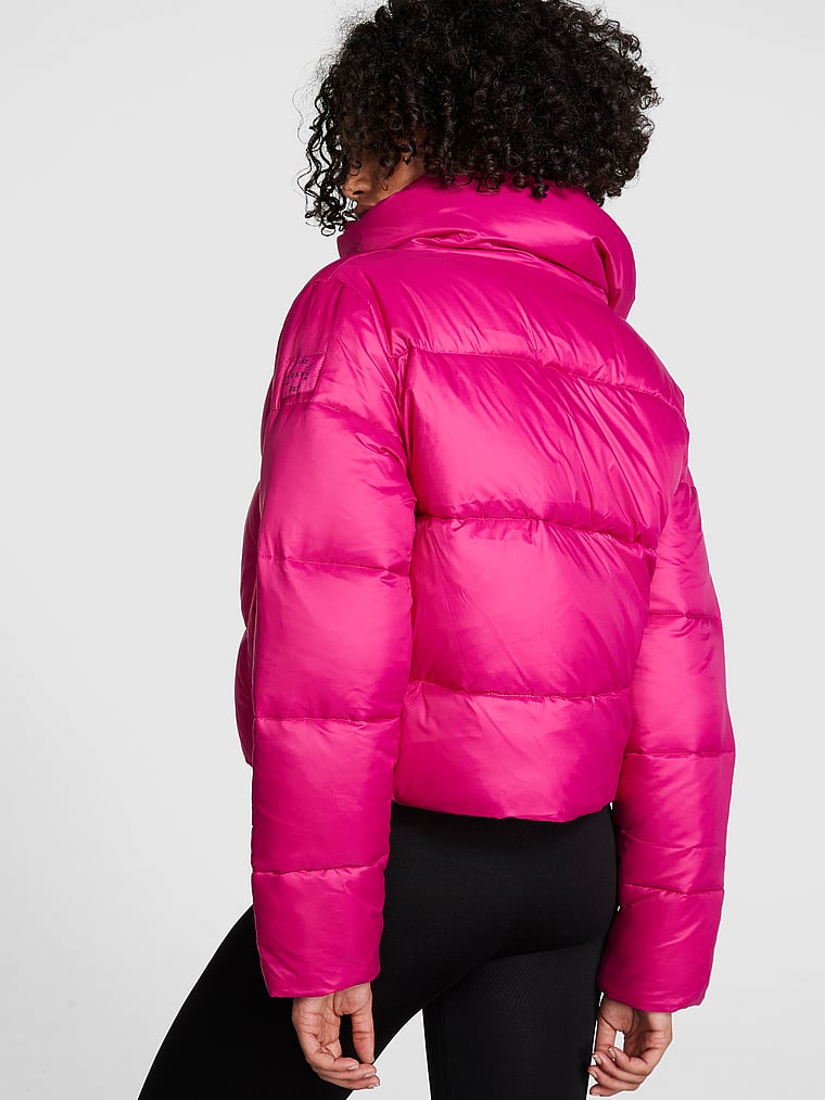 PINK Chlöe x Halle Kurze Steppjacke, onModelBack, 2 of 3