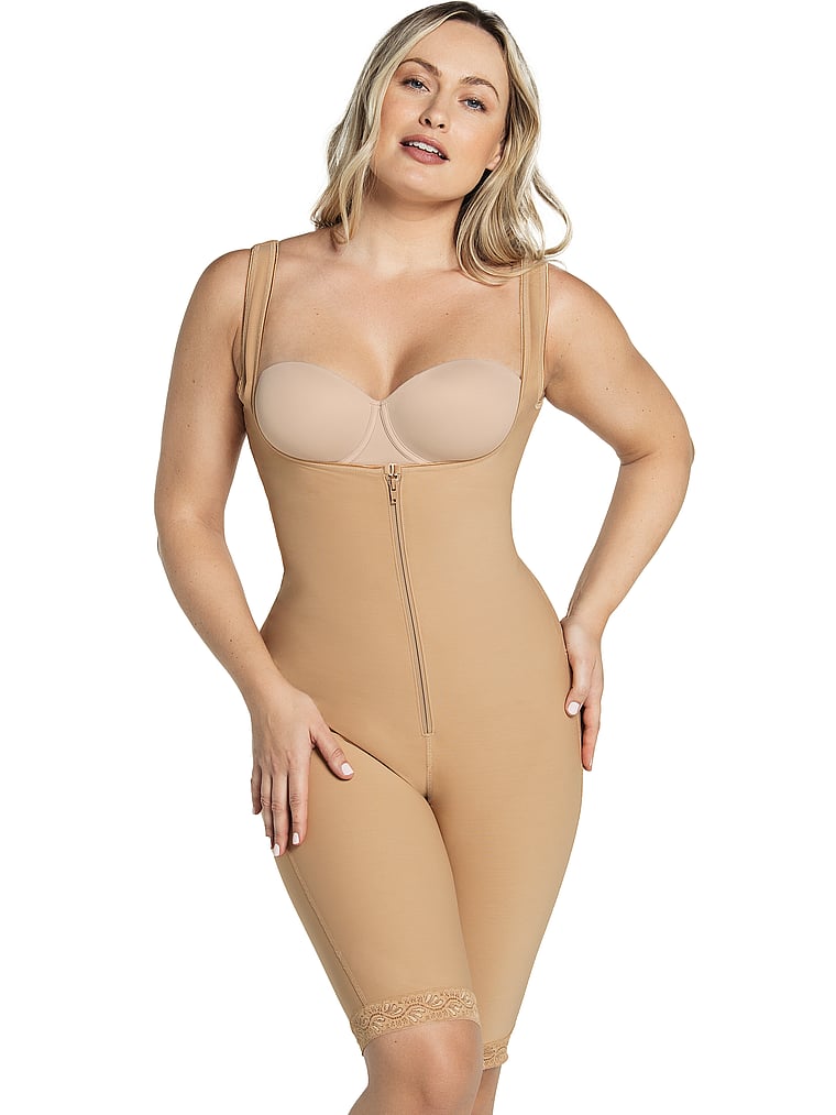 Victoria's Secret, Leonisa Shapewear Firm Compression Post-Surgical Shorts Girdle, Beige, onModelFront, 1 of 5