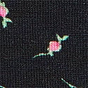 Pure Black Ditsy Floral
